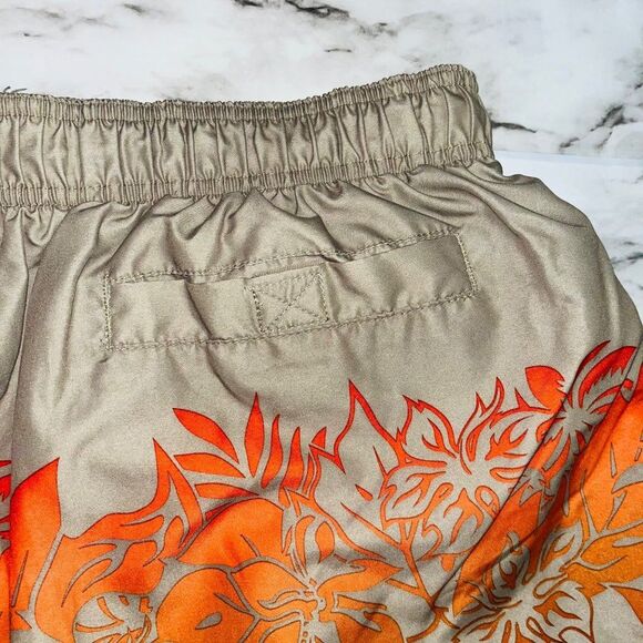 Sand N Sun | Swim Trunks Elastic Waist Built in Liner | Tan | Mens | L (36-38) - Picture 6 of 7